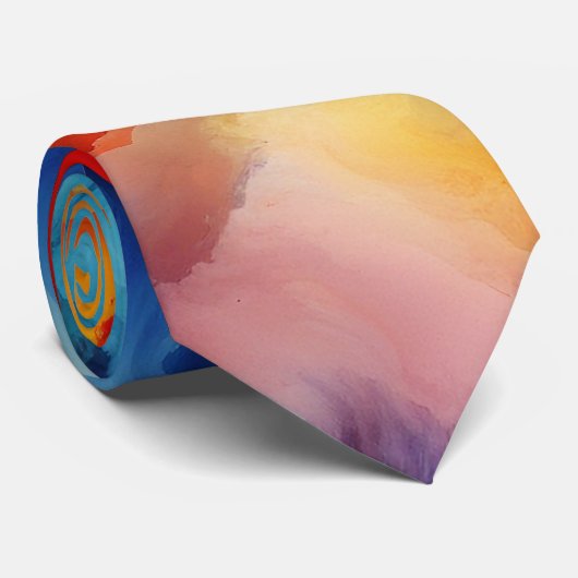 Levendige waterverf schilderij achtergrond artiest stropdas (Opgerold)