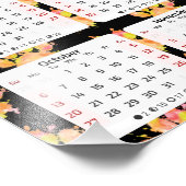 Levendige Waterverf Splash Dog Paw 2024 Kalender Foto Afdruk (Hoek)