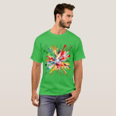 levendige waterverf splash t-shirt (Voorkant volledig)