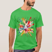 levendige waterverf splash t-shirt (Voorkant)