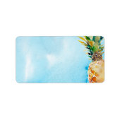Levendige Waterverf Tropische Ananas Enveloppe Etiket (Voorkant)