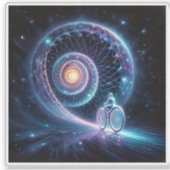 Levendige Waterverf van een paard dat loopt bij zo Sticker (Voorkant)