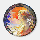 Levendige Waterverf van Girl Magnet (Voorkant)