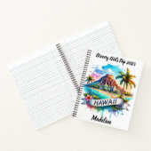 Levendige waterverf van het landschap van Hawaï Notitieboek (Binnen)