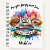 Levendige waterverf van Louisiana bezienswaardighe Notitieboek (Voorkant)