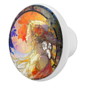 Levendige Waterverf van Meisje Keramische Knob Keramische Knop (Rechts)