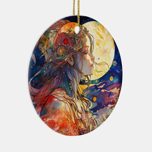 Levendige Waterverf van Ornament van meisjes en mo (Rechts)