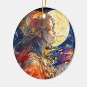 Levendige Waterverf van Ornament van meisjes en mo (Links)