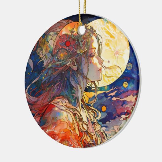 Levendige Waterverf van Ornament van meisjes en mo (Links)