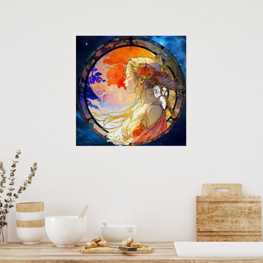 Levendige Waterverf van Poster (Keuken)