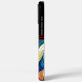 Levendige Waterverf Veren in een Artistic Display Case-Mate iPhone Case (Achterkant / Links)