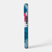 Levendige waterverf verfspat met aangepaste naam iPhone 15 case (Linkerkant)