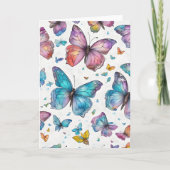 Levendige Waterverf Vlinders Art Abstract Blank Bedankkaart (Voorkant)