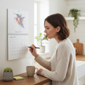 Levendige Waterverf Vogels van de Wereld, op maat Kalender