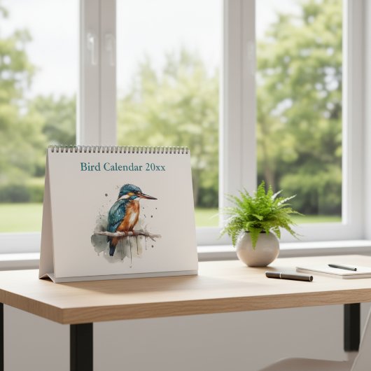 Levendige Waterverf Vogels van de Wereld, op maat Kalender