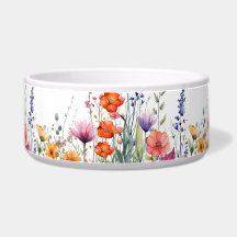 Levendige Waterverf Wilde Bloemen Bloemendog