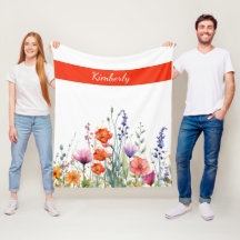 Levendige Waterverf Wilde Bloemen Persoonlijk