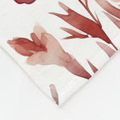 Levendige Waterverf woestijnbloempatroon Fleece Deken (Hoek)