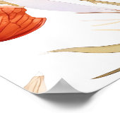 Levendige Waterverf woestijnbloempatroon Poster (Hoek)