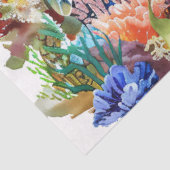 Levendige Waterverf Zee Schildpad Decoupage Tissuepapier (Detail)