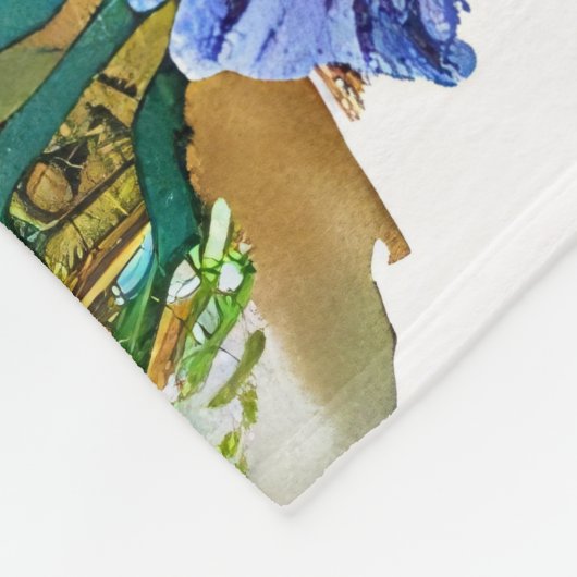 Levendige Waterverf Zee schildpad Fleece Deken (Hoek)