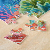 Levendige Waterverf Zee schildpad Legpuzzel (Zijkant)