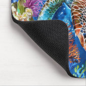 Levendige Waterverf Zee schildpad Muismat (Hoek)