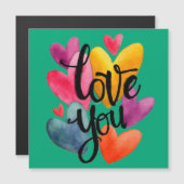 Levendige waterverfaquarel liefde: met de hand ges (Voorkant / Achterkant)