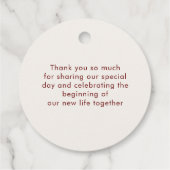 Levendige Waterverven Zomertulp Bloemen Bruiloft Bedankjes Labels (Achterkant)