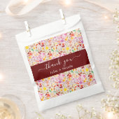 Levendige Waterverven Zomertulp Bloemen Bruiloft Bedankzakje (Geknipt)