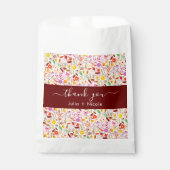 Levendige Waterverven Zomertulp Bloemen Bruiloft Bedankzakje (Voorkant)