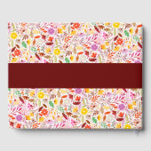 Levendige Waterverven Zomertulp Bloemen Bruiloft Gastenboek (Achterkant)