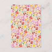 Levendige Waterverven Zomertulp Bloemen Bruiloft Informatiekaartje (Achterkant)