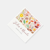 Levendige Waterverven Zomertulp Bloemen Bruiloft Servet (Hoek)