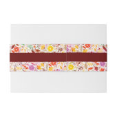 Levendige Waterverven Zomertulp Bloemen Bruiloft Uitnodigingen Wikkel (Achterkant Voorbeeld)