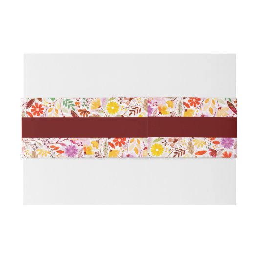 Levendige Waterverven Zomertulp Bloemen Bruiloft Uitnodigingen Wikkel (Achterkant Voorbeeld)