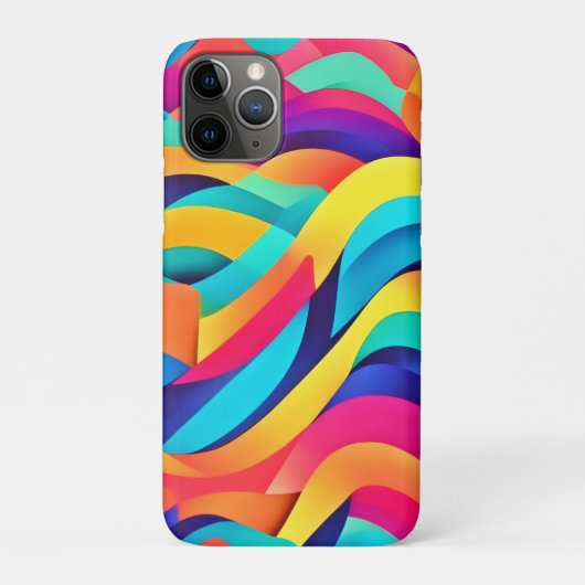 Levendige Wavy Abstracte kunst Case-Mate iPhone Case (Achterkant)