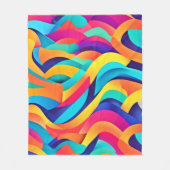 Levendige Wavy Abstracte kunst Fleece Deken (Voorkant)