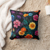 Levendige weidebloesems - Kleurrijk bloemenpatroon Kussen (Deken)
