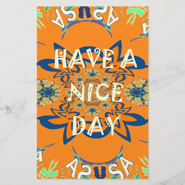 Levendige wensen: heb een mooie dag Art Print Desi (Voorkant)