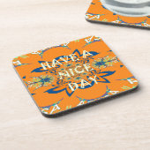 Levendige wensen: heb een mooie dag Art Print Desi Bier Onderzetter (Linkerzijde)