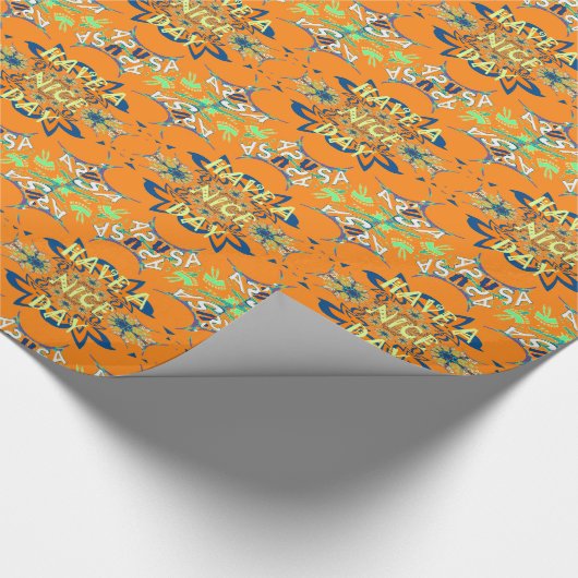 Levendige wensen: heb een mooie dag Art Print Desi Cadeaupapier (Hoek)