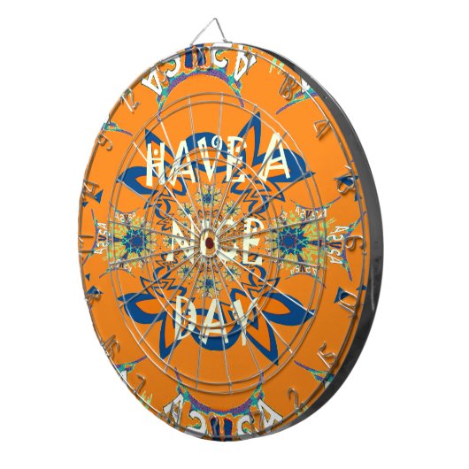 Levendige wensen: heb een mooie dag Art Print Desi Dartbord (Voorkant Rechts)