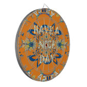 Levendige wensen: heb een mooie dag Art Print Desi Dartbord (Voorkant Links)