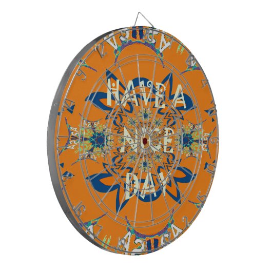Levendige wensen: heb een mooie dag Art Print Desi Dartbord (Voorkant Links)