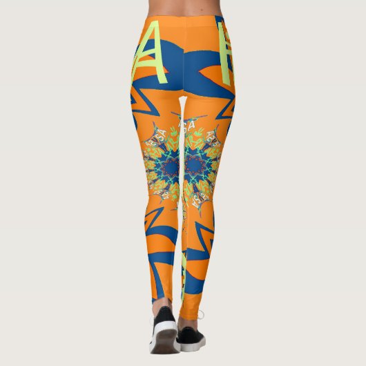 Levendige wensen: heb een mooie dag Art Print Desi Leggings (Achterkant)