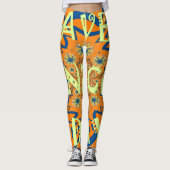 Levendige wensen: heb een mooie dag Art Print Desi Leggings (Voorkant)