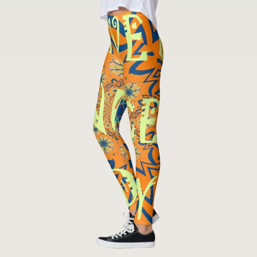 Levendige wensen: heb een mooie dag Art Print Desi Leggings (Links)