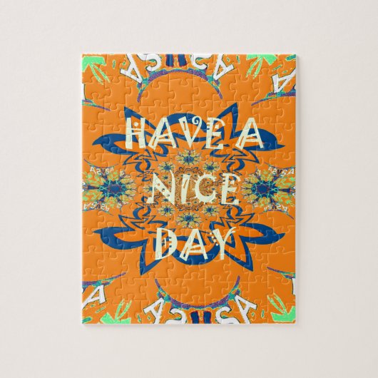 Levendige wensen: heb een mooie dag Art Print Desi Legpuzzel (Verticaal)