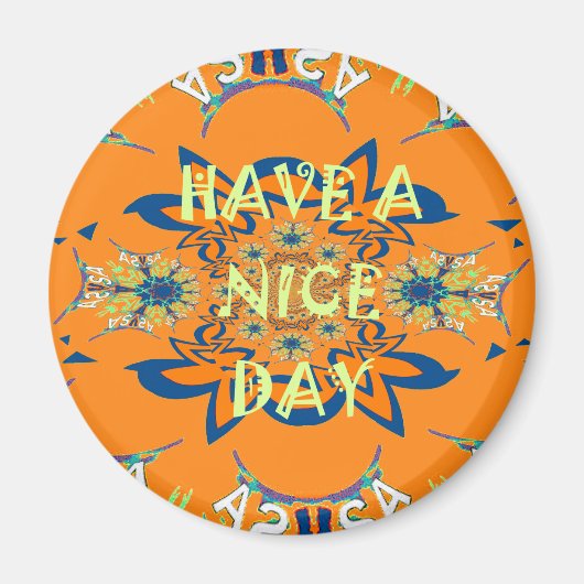 Levendige wensen: heb een mooie dag Art Print Desi Magneet (Voorkant)